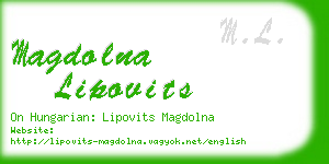 magdolna lipovits business card